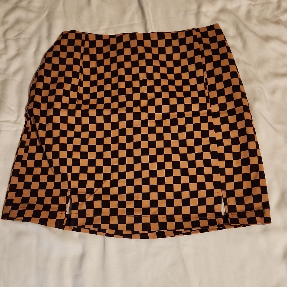 Love on a Hanger Checkered Mini Skirt